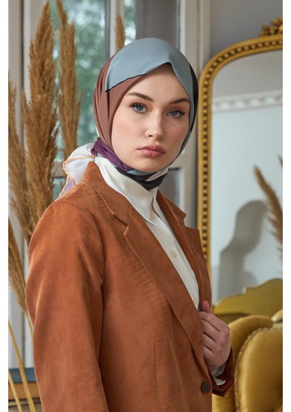 Yaz Işıltısı Koleksiyonu Soft Eşarp Acı Kahve Gri 1190-13