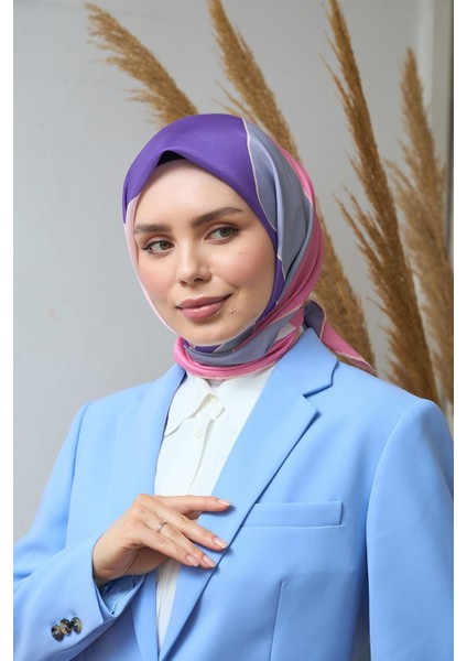 Yaz Işıltısı Koleksiyonu Soft Eşarp Pembe Mor 1190-12