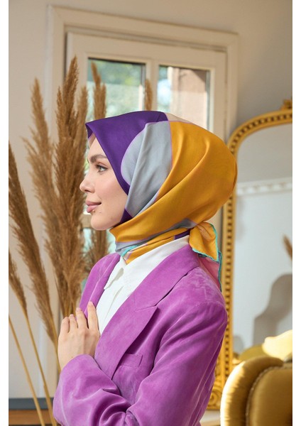 Yaz Işıltısı Koleksiyonu Soft Eşarp Turuncu Mor 1190-07 modelleri