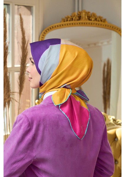 Yaz Işıltısı Koleksiyonu Soft Eşarp Turuncu Mor 1190-07 fırsatları