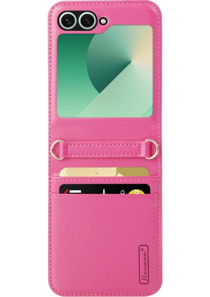 Samsung Galaxy Z Flip6 5g Kart Yuvalı Pu Deri Telefon Kılıfı (Yurt Dışından)