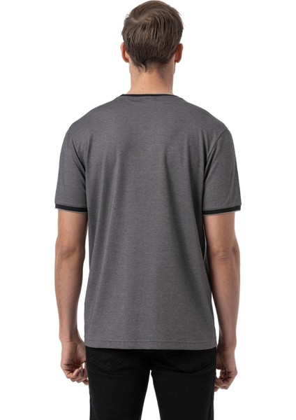 %100 Pamuk Bisiklet Yaka T-Shirt