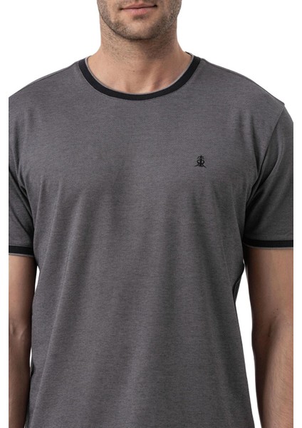 %100 Pamuk Bisiklet Yaka T-Shirt