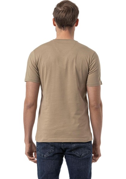 Baskılı Bisiklet Yaka T-Shirt