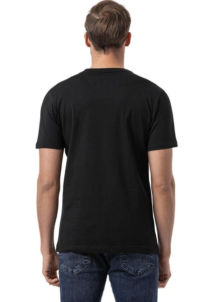 Baskılı Bisiklet Yaka T-Shirt