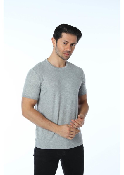 Jakarlı Bisiklet Yaka T-Shirt
