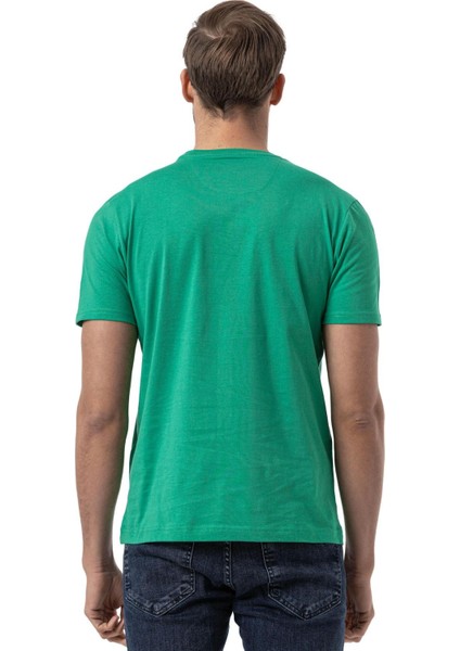 Baskılı Bisiklet Yaka T-Shirt