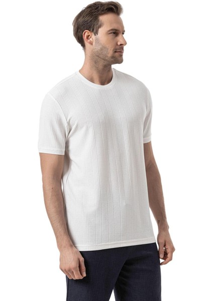 Jakarlı Bisiklet Yaka T-Shirt