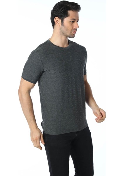 Jakarlı Bisiklet Yaka T-Shirt