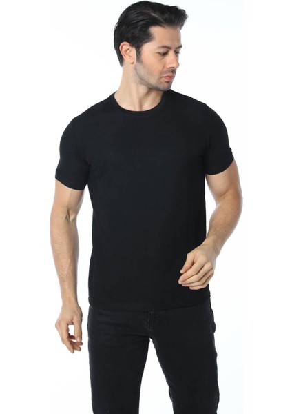 Jakarlı Bisiklet Yaka T-Shirt