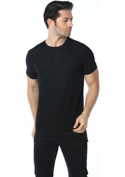 Jakarlı Bisiklet Yaka T-Shirt