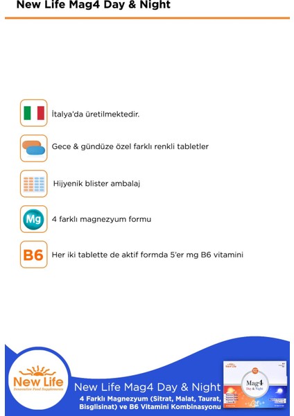 Mag 4 Day 30 Tablet & Night 30 Tablet 3 Adet modelleri