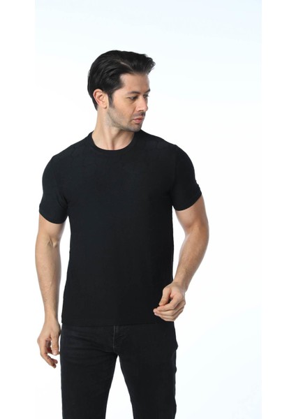 Jakarlı Bisiklet Yaka T-Shirt