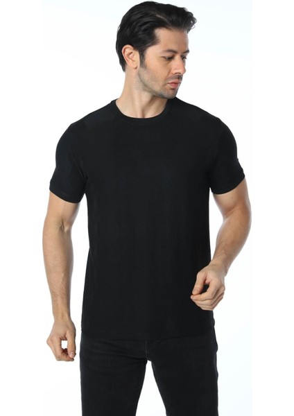 Jakarlı Bisiklet Yaka T-Shirt