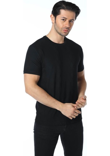 Jakarlı Bisiklet Yaka T-Shirt