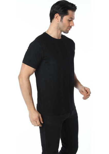 Jakarlı Bisiklet Yaka T-Shirt