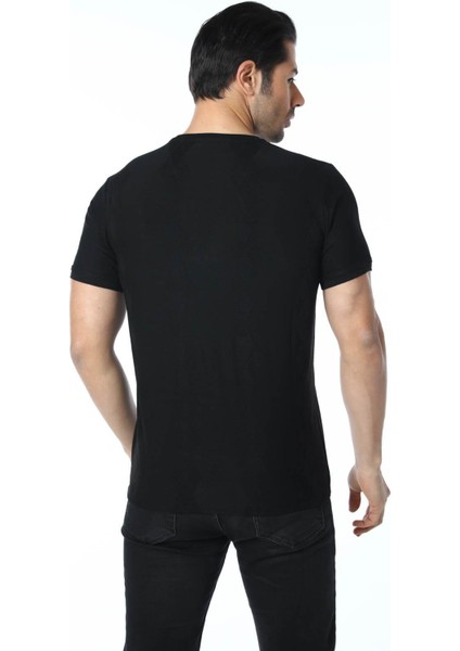 Jakarlı Bisiklet Yaka T-Shirt