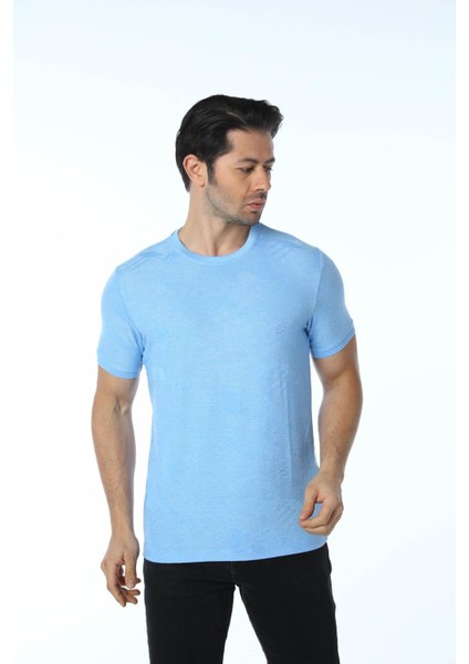 Jakarlı Bisiklet Yaka T-Shirt