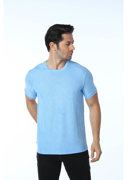 Jakarlı Bisiklet Yaka T-Shirt