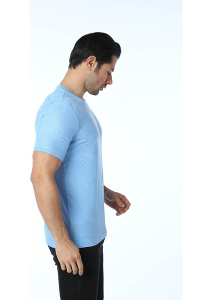Jakarlı Bisiklet Yaka T-Shirt