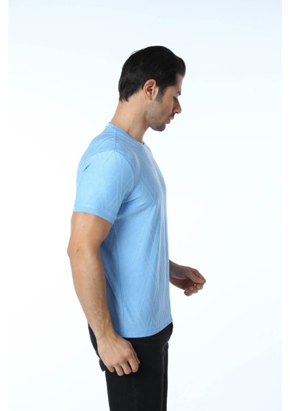 Jakarlı Bisiklet Yaka T-Shirt
