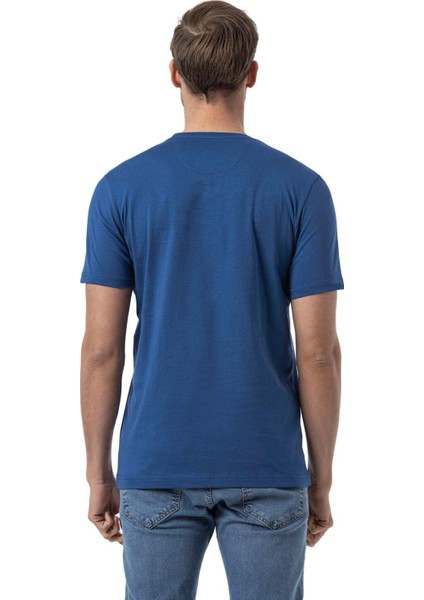 Baskılı Bisiklet Yaka T-Shirt