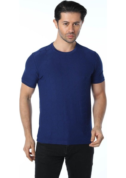 Jakarlı Bisiklet Yaka T-Shirt