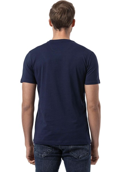 Baskılı Bisiklet Yaka T-Shirt