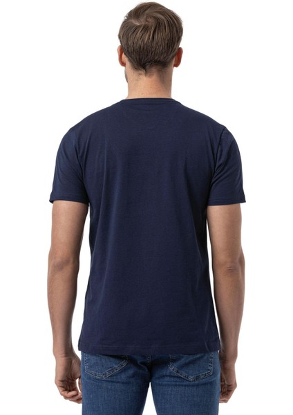 Baskılı Bisiklet Yaka T-Shirt