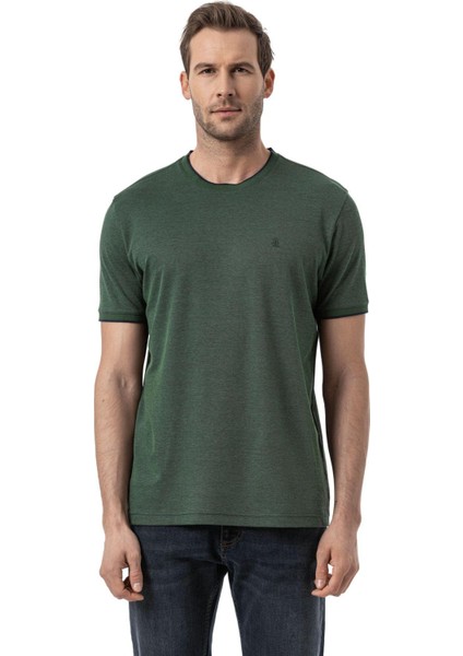 %100 Pamuk Bisiklet Yaka T-Shirt
