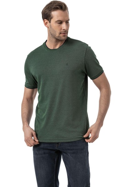 %100 Pamuk Bisiklet Yaka T-Shirt