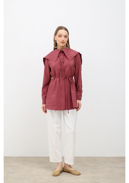 Bağcıklı Tunik Bordo