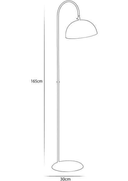 Lambader Gold Metal Modern Tasarım Ayarlanabilir Başlık Lüx Yerden Dekoratif Aydınlatma 160 cm