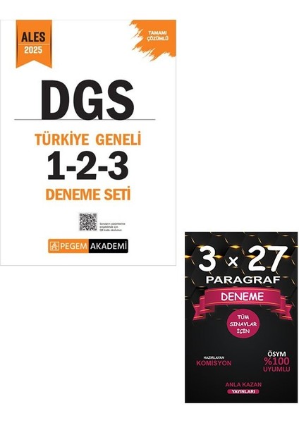 Pegem 2025 Dgs Türkiye Geneli 3 Deneme (1-2-3)