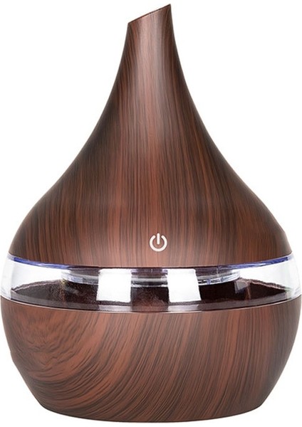 300 ml USB Elektrikli Aroma Hava Difüzörü Ahşap Ultrasonik Hava Nemlendirici Uçucu Yağ Aromaterapi Serin Mist Maker (Eğik Derin Ahşap Tahıl) (Yurt Dışından)