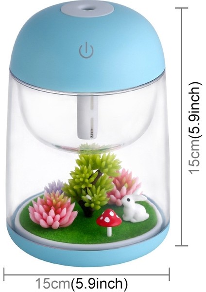 Imycoo WT602 2W Taşınabilir Mini Mikro Peyzaj Tasarımı USB Şarj Aromaterapi Hava Nemlendirici, LED Renkli Işık, Su Tankı Kapasitesi: 180ML, Dc 5V(MAVI) (Yurt Dışından) fiyatları
