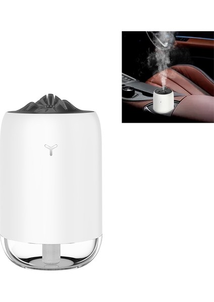 Araba Taşınabilir Nemlendirici Ev Gece Lambası USB Sprey Aleti Dezenfeksiyon Aroma Difüzör (Inci Beyaz) (Yurt Dışından)