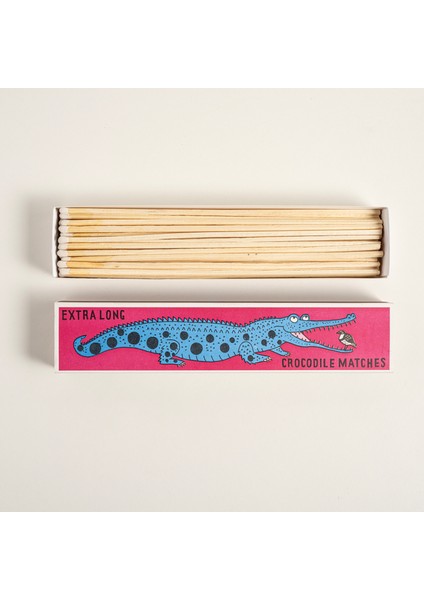 Crocodıle Ahşap Kibrit Hediyelik Eşya 29X60X3 cm Renkli