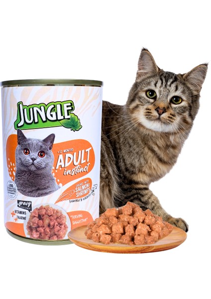 Yetişkin Kedi Konserve Maması Somonlu Karidesli 400 Gr.