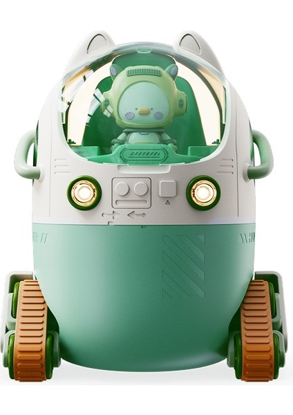 MJ066 220ML Taşınabilir Masaüstü Sevimli Karikatür Tank Araba Hava Nemlendirici, LED Işıklı, Model: USB (Yeşil) (Yurt Dışından)