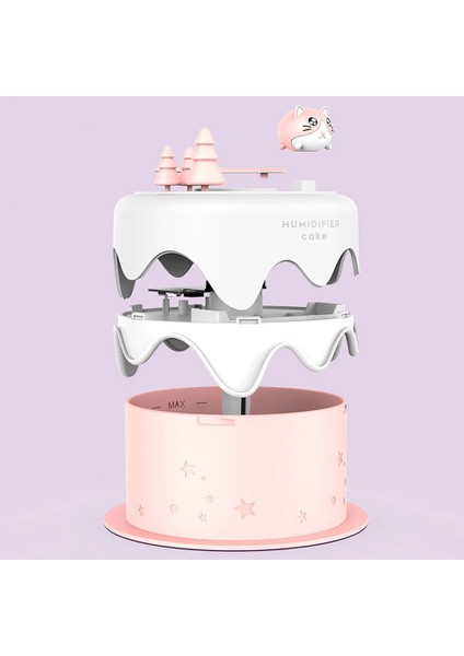 M328 Mini USB Plug-In Masaüstü Gece Lambası Karikatür Kek Sessiz Sprey Nemlendirici (Yeşil) (Yurt Dışından)