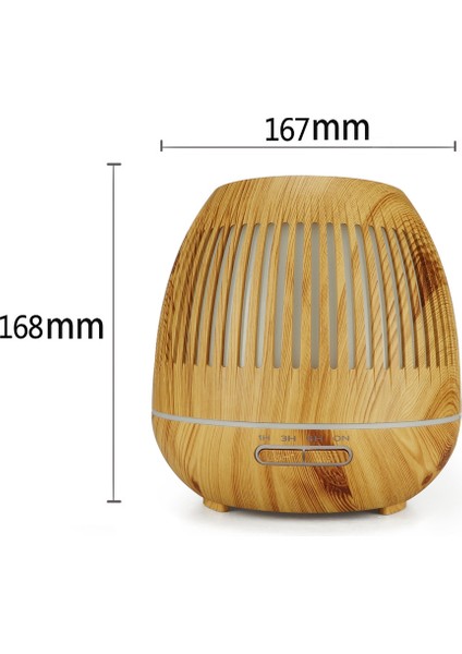 400ML Hollow-Out LED Nemlendirici Ahşap Tahıl Hava Temizleme Aromaterapi Makinesi Renkli LED Işık Ile Otomatik Alkol Püskürtücü, Fiş Özellikler:ab Fişi (Açık Kahverengi) (Yurt Dışından)