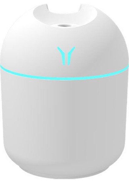 USB Mini Masaüstü Renkli Gece Işığı Araç Nemlendirici, Özellik: 250ML(Y-BEYAZ) (Yurt Dışından)