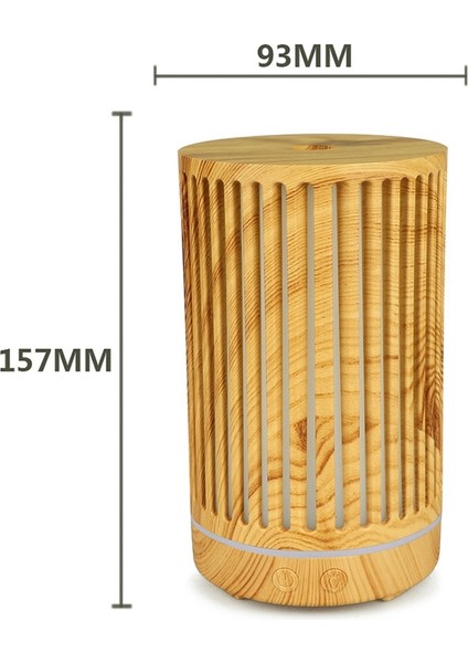 USB 200ML Hollow-Out Orman Desen Ahşap Esansiyel Yağı Aromaterapi Makinesi Ultrasonik Nemlendirici Otomatik Alkol Püskürtücü (Açık Kahverengi-2) (Yurt Dışından)