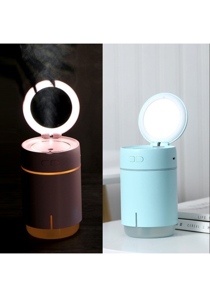 K005 Taşınabilir Nemlendirici LED Dolgu Işığı Makyaj Aynası USB Mini Nemlendirici (Pembe) (Yurt Dışından)
