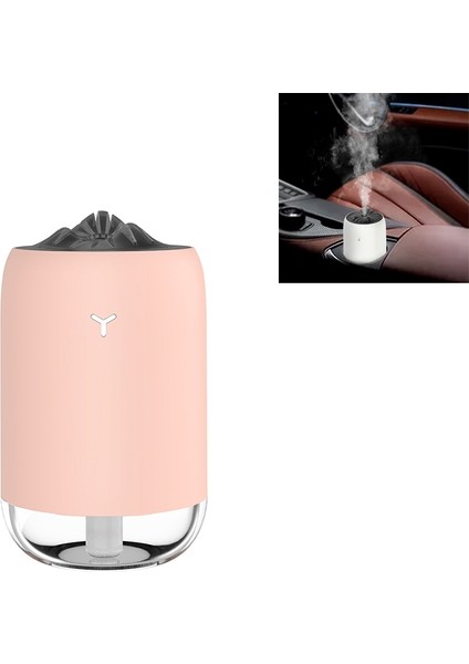 Araba Taşınabilir Nemlendirici Ev Gece Lambası USB Sprey Aleti Dezenfeksiyon Aroma Difüzör (Pembe) (Yurt Dışından)