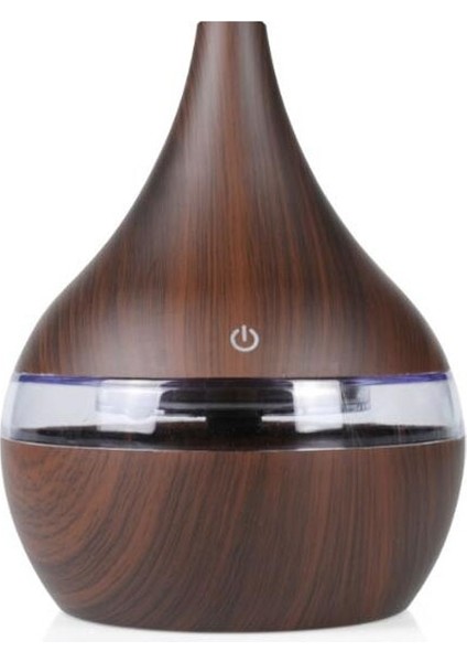 300 ml USB Elektrikli Aroma Hava Difüzörü Ahşap Ultrasonik Hava Nemlendirici Uçucu Yağ Aromaterapi Serin Mist Maker (Düz Ağız Derin Ahşap Tahıl) (Yurt Dışından)