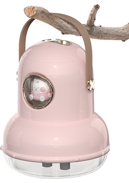 Icarer Ailesi IF-JS01 USB Şarjlı Masaüstü Gece Lambası Çift Spreyli Nemlendirici, Renk: Pembe (Oyuncak Bebek) (Yurt Dışından)