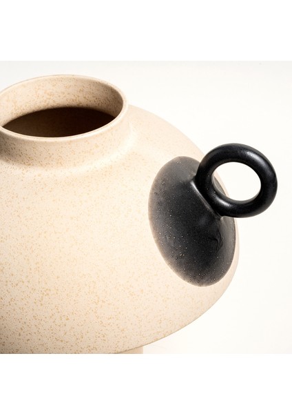 Lızbon Earthenware Vazo 28 x 25 x 27 cm Bej