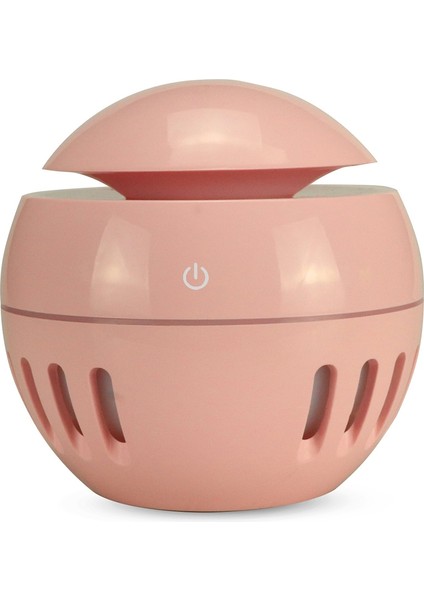 Ahşap Tahıl USB Delikli Nemlendirici Yedi Renkli Aromaterapi Lambası Uzaktan Kumanda Ile Otomatik Alkol Püskürtücü (Pembe) (Yurt Dışından)